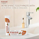 Vicco Vajradanti Ayurvedic Herbal Toothpaste by Vicco – 70 Year Legacy of Ayurveda, Cinnamon Flavour, with 18 Ayurvedic Herbs & Barks, 100% Natural, Vegan, Fluoride-Free & Cruelty-Free – 7 oz (1 Pack) by CozyNest Decor
