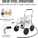 VEVOR Hose Reel Cart, Hold Up to 250 ft of 5/8’’ Hose, Garden Water Hose Carts Mobile Tools with 4 Wheels, Heavy Duty Powder-coated Steel Outdoor Planting with Storage Basket, for Garden, Yard, Lawn by GreenHaven Gardens