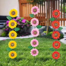 3 Pack Sunflowers Garden Stakes Decor,Metal Yard Art Decorative Garden Stakes,Metal Flowers Spring Garden Decor for Outside,Landscape,Patio(22.6 * 4.7IN) by CozyNest Decor
