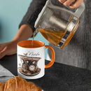 Personalized Coffee Mug Gift For Men, Customized Choose Name White Cup 11oz Or 15oz, Unique Steampunk Design Ceramic Cup, Custom Clock Themed Decorative Cup, Steampunk Decor Mug by CozyNest Decor