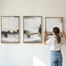 SIGNINART Beige Abstract Framed Canvas Wall Art Set, Black and White Textured Art Prints, Paint Strokes Minimalist Shapes Wall Decor, Neutral Modern Art Paintings for Living Room, Bedroom, Office 16"x24"x3 by CozyNest Decor
