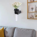 Black Wall Sculptures, Hand Vases Home Decor, Wall Mount Art Sculpture, Unique Wall Art Statue, Funky Flower Vase Decorations, Modern Eclectic Hanging Decor,Glass Test Tube Vase by CozyNest Decor