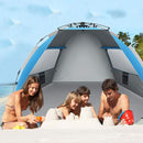 Oileus X-Large 4 Person Beach Tent Sun Shelter - Portable Sun Shade Instant Tent for Beach with Carrying Bag, Stakes, 6 Sand Pockets, Anti UV for Fishing Hiking Camping, Waterproof Windproof, Blue by TinyTreasures Baby Boutique