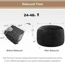 Bean Bag Chairs for Adults - Memory Foam Furniture BeanBag Chair - Kids/Teens Sofa with Soft Micro Fiber Cover - Round Fluffy Couch for Living Room Bedroom College Dorm - 4 ft, Carbon Black by CozyNest Decor