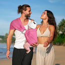 CUBY Water Baby Sling Carrier Lightweight Breathable Mesh Baby Wraps Carrier Adjustable Ring Sling Quick-Drying Baby Carriers Sling for Newborn Toddler Summer Swimming Pool Beach (Pink) by TinyTreasures Baby Boutique