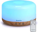 BlueHills Premium 1000 ML XL Essential Oil Diffuser Aromatherapy Humidifier with Remote Timer for Large Room Home 18 Hour Run Huge Coverage Area 1 Liter Mood Light Extra Large Capacity Wood Grain D004 by TinyTreasures Baby Boutique