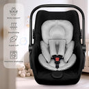 Infant Car Seat Insert for Newborn Girls Boys, Summer Mesh Baby Carseat Head Support with Strap Pads, Soft Reversible Baby Car Seat Insert Cushion Pad for Car Seat, Stroller, Bouncer, Swing, Gray by TinyTreasures Baby Boutique