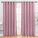 NICETOWN Crystal Pink Blackout Curtains & Drapes - Thermal Insulated Grommet Blackout Light Blocking Room Darkening Large Window Treatments for Bedroom/Living Room (2 Panels, W66 x L90) by TinyTreasures Baby Boutique