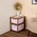 Large Storage Baskets for Shelves, Closet Organizers Bins for Clothes Blanket Towels, Baby Nursery, Toy Baskets Box, Woven Rope Baskets, 17 x 13 x 7.5”, 2 Packs Light Pink