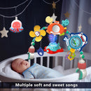 Musical Baby Stroller Arch, Travel Car Seat Toys, Baby Play Arch Crib Accessory, Mobile for Bassinet, Pram Activity Arch Bar for Babies Infants by TinyTreasures Baby Boutique