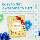 12 Months Sticker + Coloring Book (500+ Calendar Stickers for Kids & 12 Coloring Pages) Side by Side Activity Book, Fun Sticker Books, Boys & Girls Ages 2-4, 4-8, 8-10 by TinyTreasures Baby Boutique
