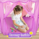 Monobeach Princess Tent Girls Large Playhouse Kids Castle Play Tent with Star Lights Gift Toy for Children Indoor and Outdoor Games, 55'' x 53'' (DxH) (Purple) by TinyTreasures Baby Boutique