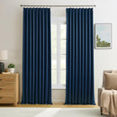KEQIAOSUOCAI 2 PCs Navy Blue Pleat Wide Drapes for Sliding Glass Door 60 Wide x 102 Inch Long, Privacy Light Block Noise Reduce Insulated Ceiling to Floor for Locker Room Basement Bedroom Closet by TinyTreasures Baby Boutique