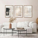HPINUB Modern Abstract Canvas Art Prints, Black and White, 24"x36", 3-Pack, Neutral, Bedroom, Living Room, Office, Bathroom, Dining Room by CozyNest Decor