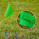Zozen 100Pack Green Marking Flags, Writable/15x4x5 Inch, Yard Flags for Lawn & Irrigation & Landscape & Sprinkler & Survey & Dog Training. by GreenHaven Gardens