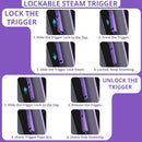 Steam Cleaner Handheld: 1200W Fast 10-Sec Heat-Up-750mL (25oz) Tank-No Cooling-Refill Anytime-Lockable Steam Trigger-14-Piece Kit Hand Held Steamer for Home Car Grout Tile Cleaning White by TinyTreasures Baby Boutique