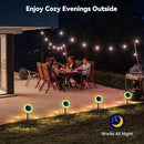 Outdoor Solar Lights, 4 Pack Led Solar Sunflower Lights, Stake/Wall 2-in-1 Waterproof Solar Garden Lights for Yard, Landscape, Fence, Patio, Driveway, Pathway, Backyard Decoration (Warm White) by GreenHaven Gardens
