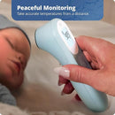 Greater Goods No-Touch Infrared Digital Thermometer for Adults, Kids, and Babies, Forehead Thermometer with Ergonomic Grip, Fever Alarm, Powder Blue by TinyTreasures Baby Boutique