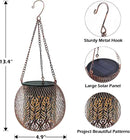 LeiDrail Hanging Solar Lanterns 2 Pack Solar Lanterns Outdoor Waterproof Garden Metal Decorative Light Patio Decor for Outside Yard Tree Tabletop Landscape by CozyNest Decor