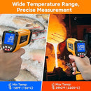 Industrial Infrared Thermometer Gun, 50:1 D:S Ratio, -58°F-3992°F, Triple Laser, High Precision Temp Gun for Kiln, Engine, HVAC, BBQ, Industrial Inspection by TinyTreasures Baby Boutique