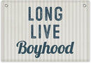 Toddler Boy Room Decor, Long Live Boyhood Banner, Boys Room Wall Decor, Banner Flag, 28.520 inches, Blue by TinyTreasures Baby Boutique