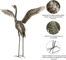 chisheen Garden Statue Outdoor Metal Heron Crane Yard Art Sculpture for Lawn Patio Backyard Decoration,46 inch (2-Pack) by GreenHaven Gardens