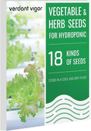 18 Varieties Herb & Vegetable Seeds for Hydroponic, 13000+ Seeds for Indoor Outdoor Garden Planting Home Veggie Herb, Heirloom Non-GMO Culinary Collection Gift Pack
