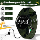 Kids Watches for Girls Boys Digital Sport Watch with Step Counter Pedometer Vibration Alarm Clock, No App Waterproof Fitness Tracker Kids Watch Boys Girls Teens Students Ages 5-16 by TinyTreasures Baby Boutique
