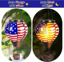 2 Pcs 20 Inch Flag Hot Air Balloon Hanging Solar Lantern Outdoor Garden Decor Waterproof Hot Air Balloon Flame Lantern for Lawn Porch Yard by GreenHaven Gardens