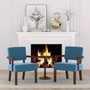 Accent Chair with Wood Frame, Arm Chairs Oversize with Soft Seat and Armrests for Living, Dining, Bed, Reading, and Waiting Rooms by CozyNest Decor