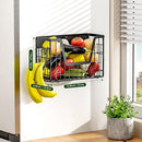 Magnetic Shelf for Fridge, Fruit Potato and Onion Storage Bins, Magnetic Spice Rack Shelves for Side of Refrigerator, Fruit Basket Magnetic Fridge Shelf Kitchen Pantry Storage Organizer by CozyNest Decor
