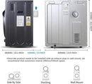 CTT 3.5 cu.ft Portable Dryer for Apartments,1500W Compact Dryer with 4 Drying Modes,120V Electric Dryers for Laundry, Apartments, RVs, Dorms, Black by CozyNest Decor