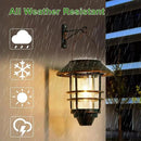 Solar Lantern Outdoor, Hanging Waterproof Solar Lights with Wall Mount Kit for Garden Porch Fence 2 Pack,Bronze by CozyNest Decor