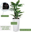 Dexceder 20 Inches Tall Self Watering Planter Diamond High Gloss Indoor Outdoor, Thickened Rhombus Large Floor Standing Flower Plant Pot with Water Level Indicator (White) by CozyNest Decor
