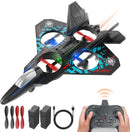 BEZGAR Drones for Kids | 2.4GHZ RC Plane, Remote Control Airplane, RC Helicopter, 360° Flip Fighter Jet Toy with Colorful LED Navigation Light Blue by TinyTreasures Baby Boutique