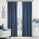 ANRODUO Back Tab Blackout Curtains for Bedroom Living Room, Rod Pocket Pinch Pleated Thermal Insulated Room Darkening Curtains 84 Inches Long 2 Panels, Stone Blue, 42 x 84 Inch by TinyTreasures Baby Boutique
