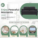 Ottoman Sofa, Modern Comfortable Ottoman with Storage Space for Living Room Apartment Lounge Sofa, Black Bouclé by CozyNest Decor