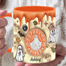 Personalized Halloween Mugs with Names, Halloween Pumpkin Coffee Mug, Custom Ghost Accent Mug Spooky Halloween Gifts For Women Men Friends Family Spooky Season Gift Fall Mug 11 Oz by TinyTreasures Baby Boutique