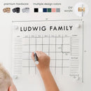Personalized Clear Acrylic Calendar for Wall, Calendar Whiteboard for Wall, Dry Erase Wall Calendar, Wall Calendar Organizer System for Home (Block, Blush, 14"W x 11"H) by TinyTreasures Baby Boutique