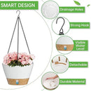 ZMTECH Hanging Planters for Indoor Plants Set of 2 Self Watering Hanging Pots Hanging Baskets Hanging Flower Pots for Outdoor Hanging Plants(10 Inch, White) by GreenHaven Gardens