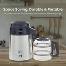 H2o Labs Best-in-Class Countertop Water Distiller - Stainless Steel Home Water Distiller with 1 Gallon Glass Carafe - Porcelain Nozzle Insert & Optimal Heating Element for Pure Distilled Water - 300SS by CozyNest Decor