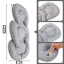 Infant Car Seat Insert Head and Body Support, GFU Reversible Newborn Insert for Carseat with Strap Pads, Soft Stroller Cushion Pillow Insert for Boys and Girls, Fits for Stroller, Swing, Grey by TinyTreasures Baby Boutique