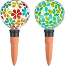 Plant Watering Globes Mosaic Self Watering Stakes 2 Pack Large Self Watering Planter Insert Automatic Watering Device Outdoor Indoor Decoration by GreenHaven Gardens