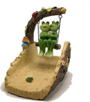 Frogs On The Swing Gutter Guardian Rain Downspout, Animals Outdoor Statue Gutter Downspout Extension Garden Decoration, Downspout Extender Diverter Splash Block for Courtyard and Patio by GreenHaven Gardens