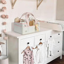 PeraBella XL Diaper Caddy Organizer With Handle, Baby Shower Gifts Basket Bag, Registry Search Must Haves Items, Newborn Girl Boy Nursery Storage Organizer, Baby Bag Essentials, Car Diaper Caddy Cart by CozyNest Decor