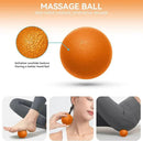 5 in 1 Foam Roller Set for Deep Tissue Muscle Massage, Trigger Point Fitness Exercise Foam Roller, Massage Roller, Massage Ball, Stretching Strap, for Whole Body (Orange Black) by CozyNest Decor