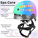 Color Gradient Adjustable Kids Bike Helmet Toddler Skateboard Helmets Boys Girls Child Ventilation Helmet for Multi-Sports Skating Cycling Scooter Balance by TinyTreasures Baby Boutique