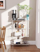 Clear Bookshelf, Acrylic Bookcase with Open Book Shelf Console Table for Entryway Office Living Room Bedroom (4 Tier Clear) by CozyNest Decor