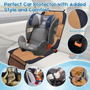 Car Seat Protector for Child Car Seat, 2 Pack Baby Car Seat Covers with Mesh Pockets & Non-Slip Backing 600D Durable Seat Protector (Brown, Standard) by TinyTreasures Baby Boutique