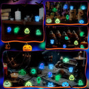 58 Pcs Halloween Luminous Mini Figures Glow in Dark Tiny Resin Figures Set Fairy House Diorama Accessories Halloween Pumpkin Ghost Skull Ornament for Garden Dollhouse Craft DIY(Ghost) by GreenHaven Gardens